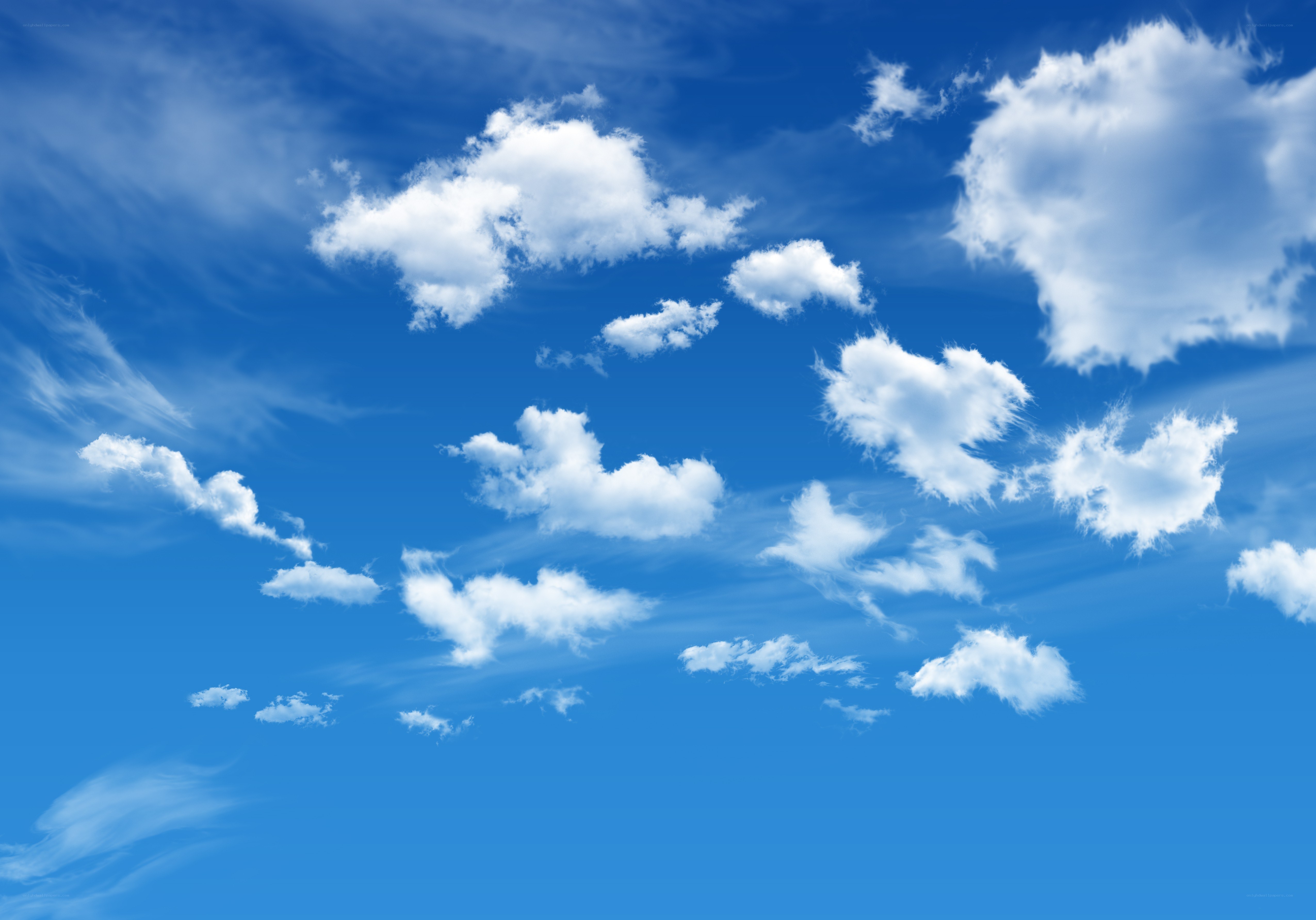 blue sky with white clouds