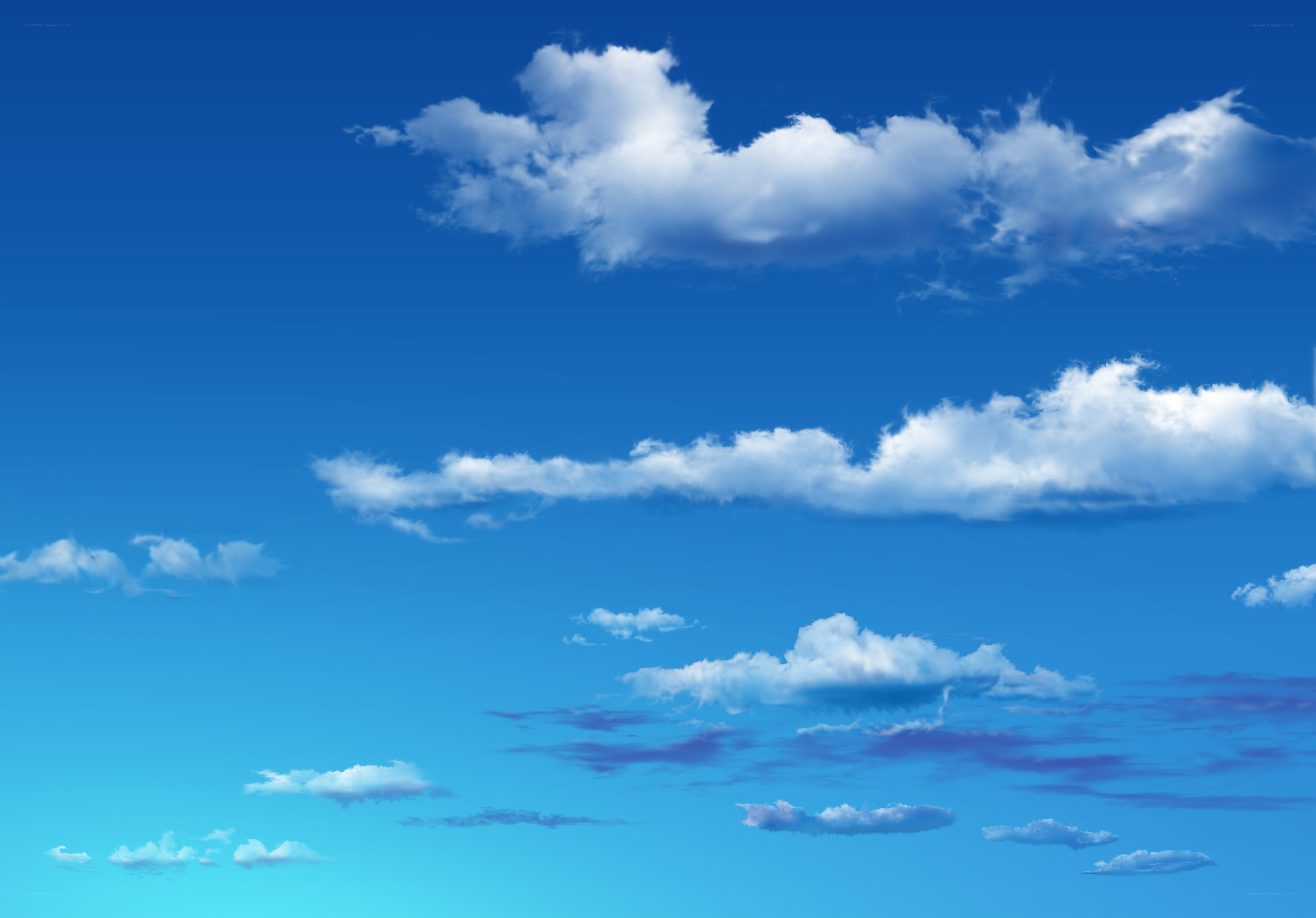 Blue sky with white clouds