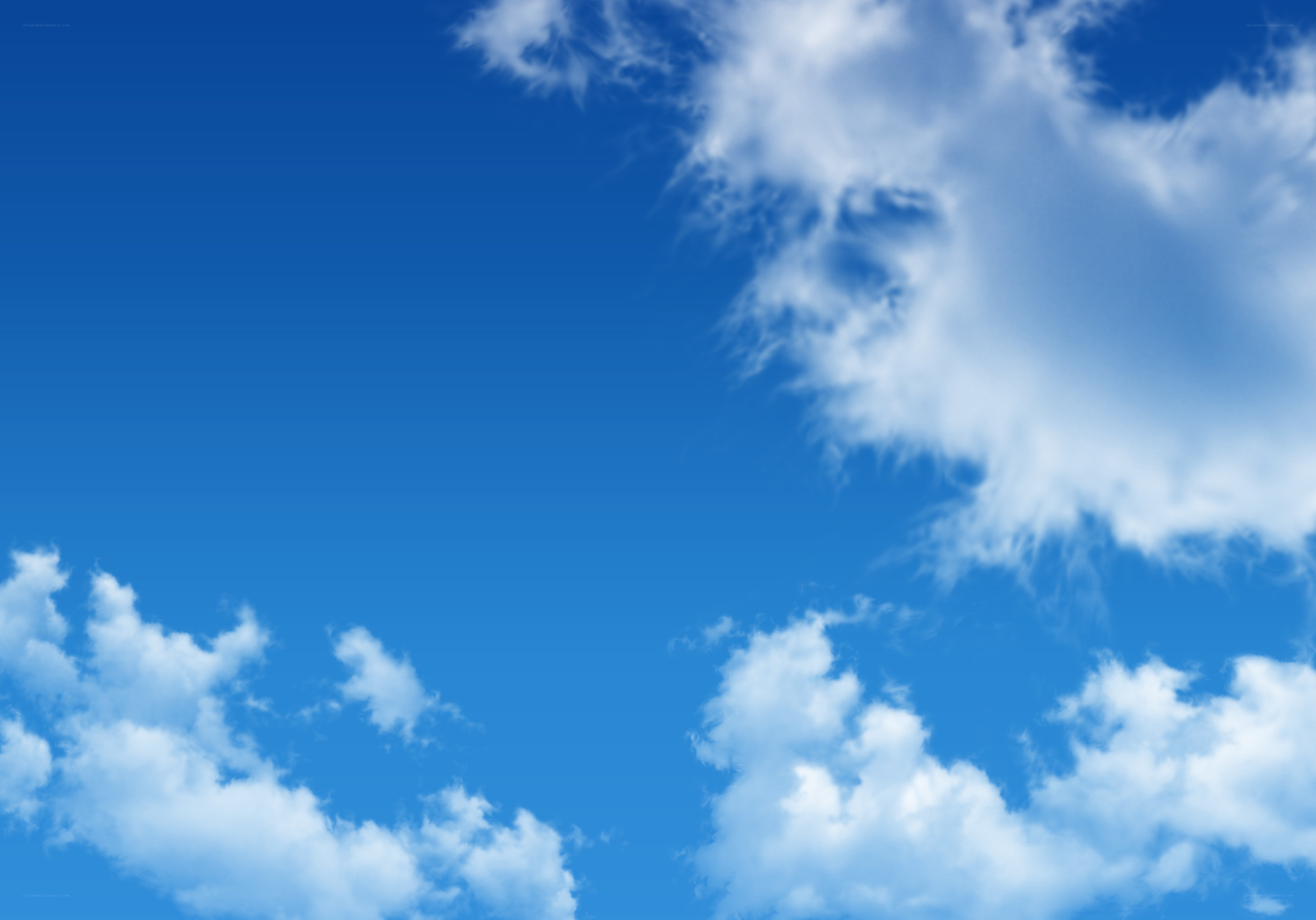 blue sky with white clouds