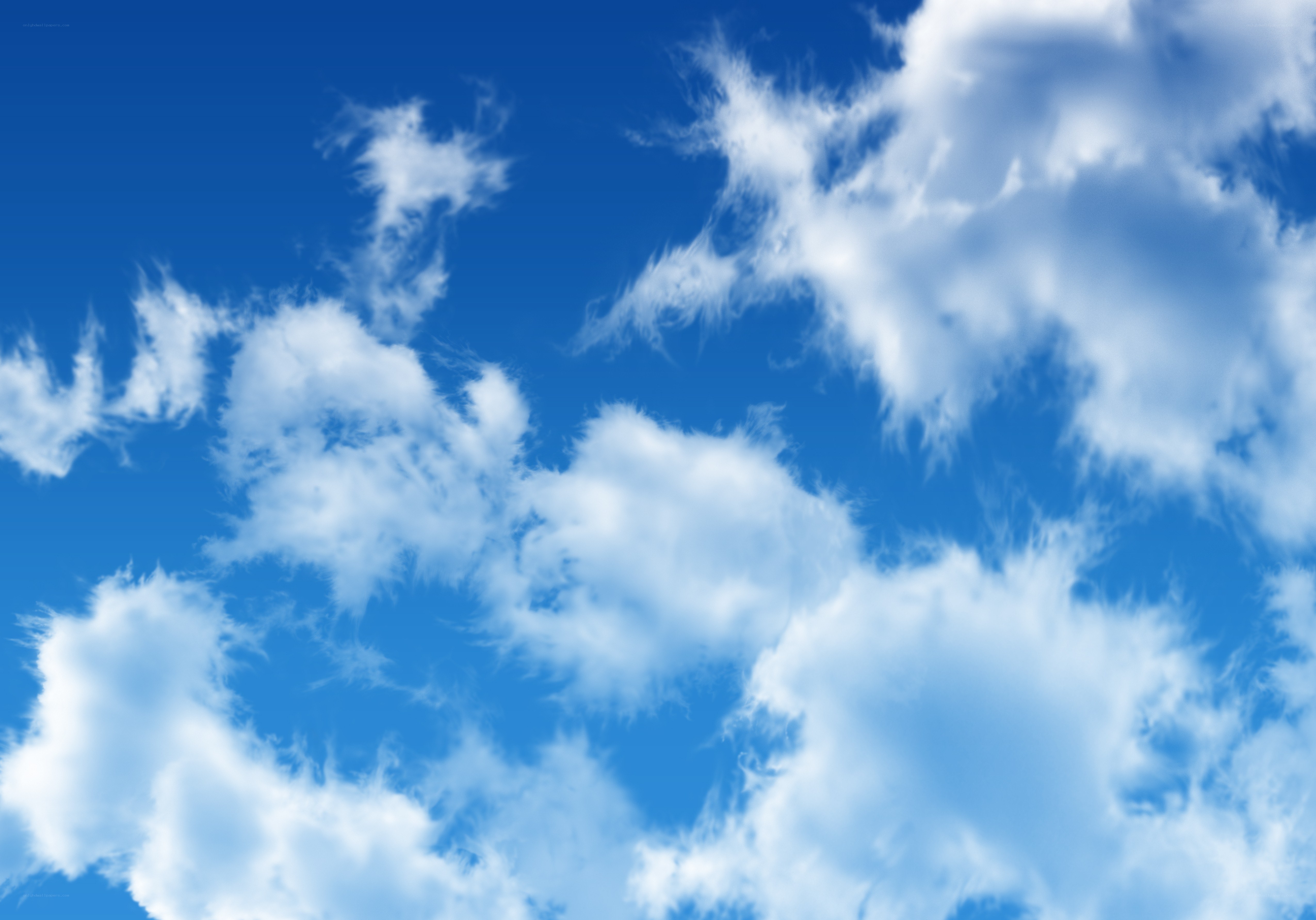 blue sky with white clouds