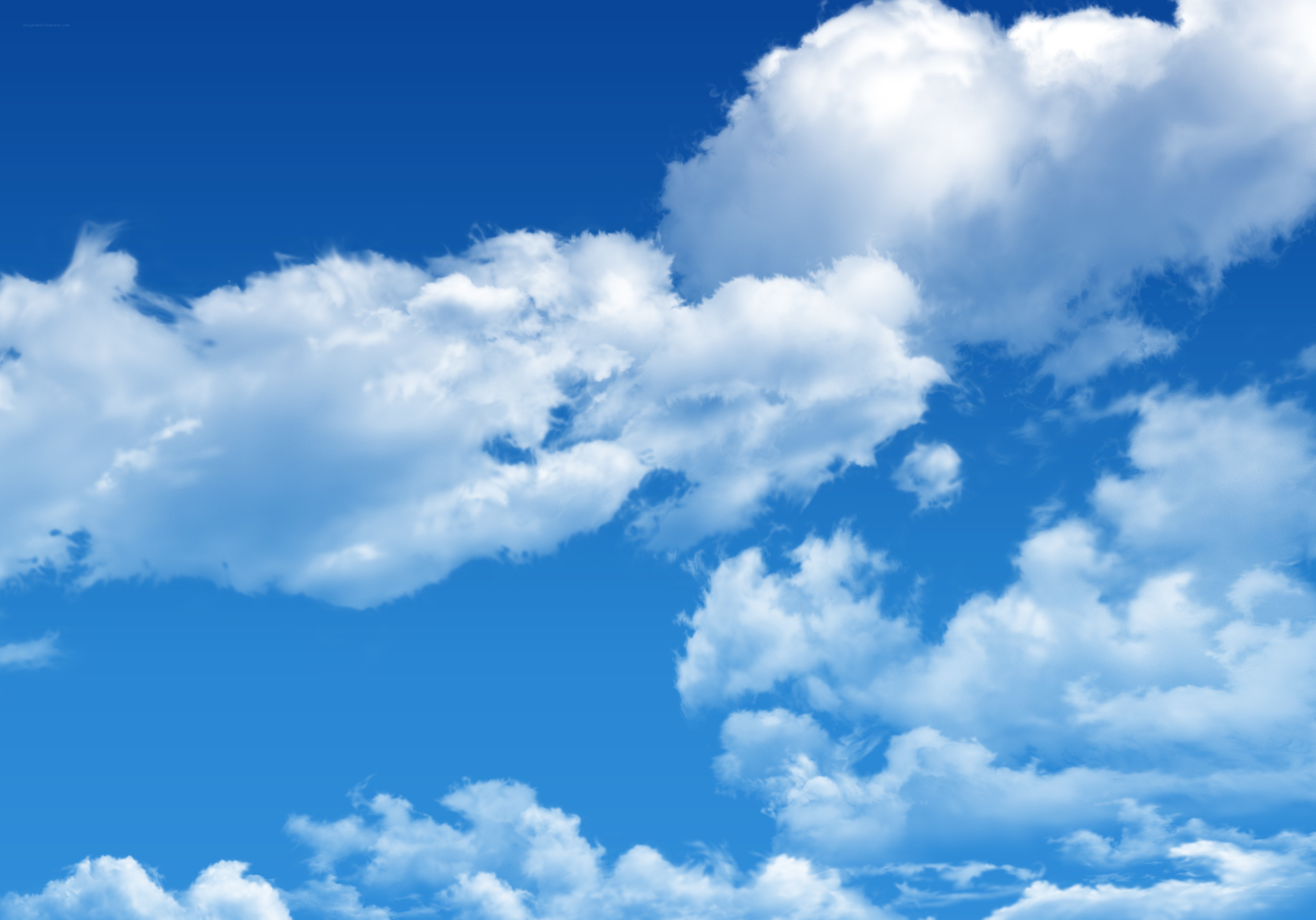 Blue sky with white clouds