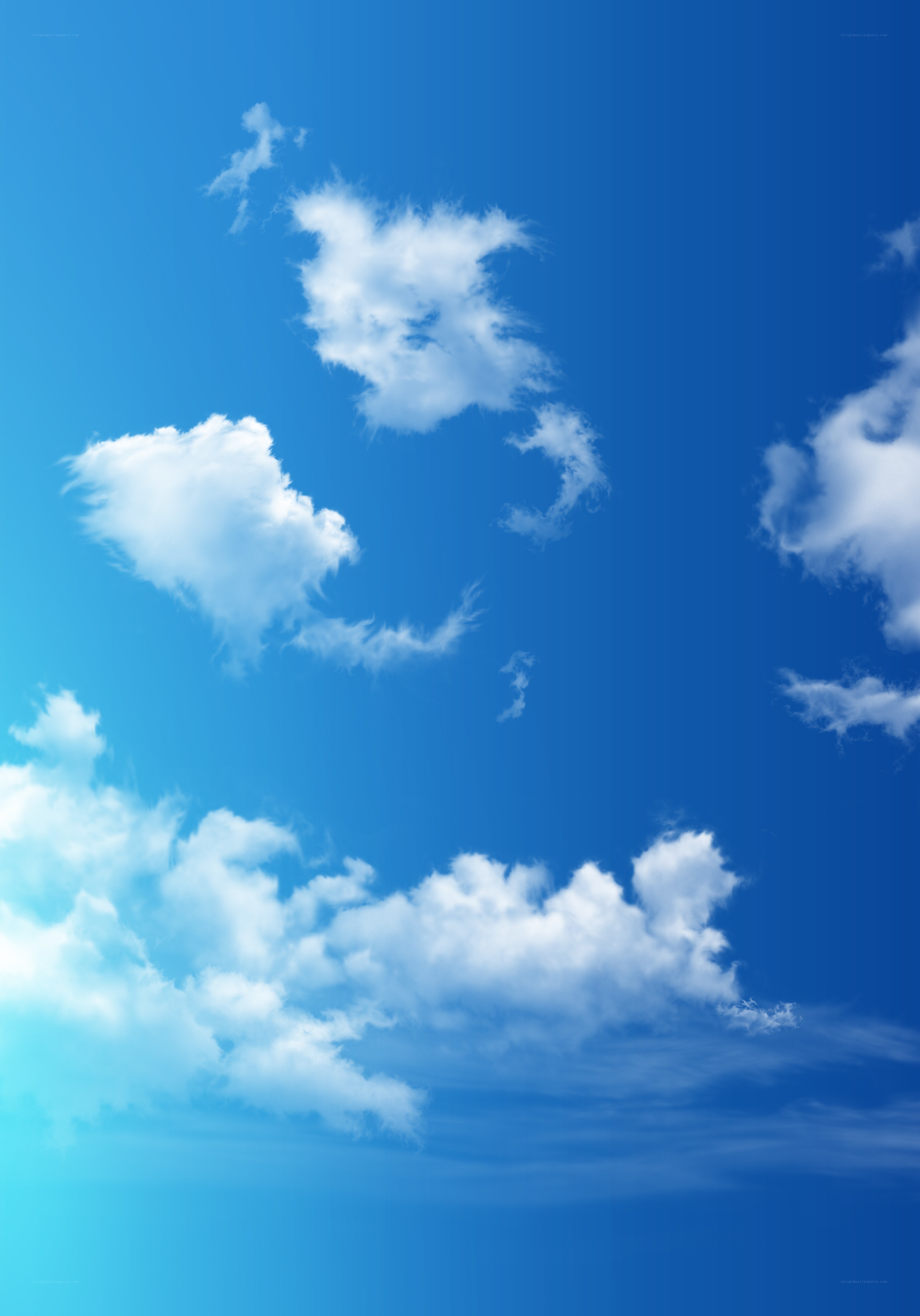 blue sky with white clouds