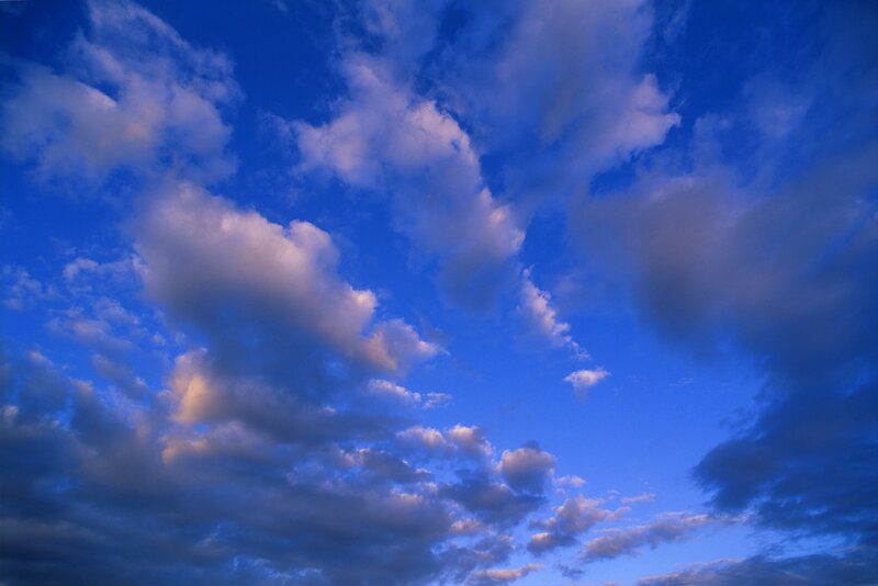 Blue sky with white clouds