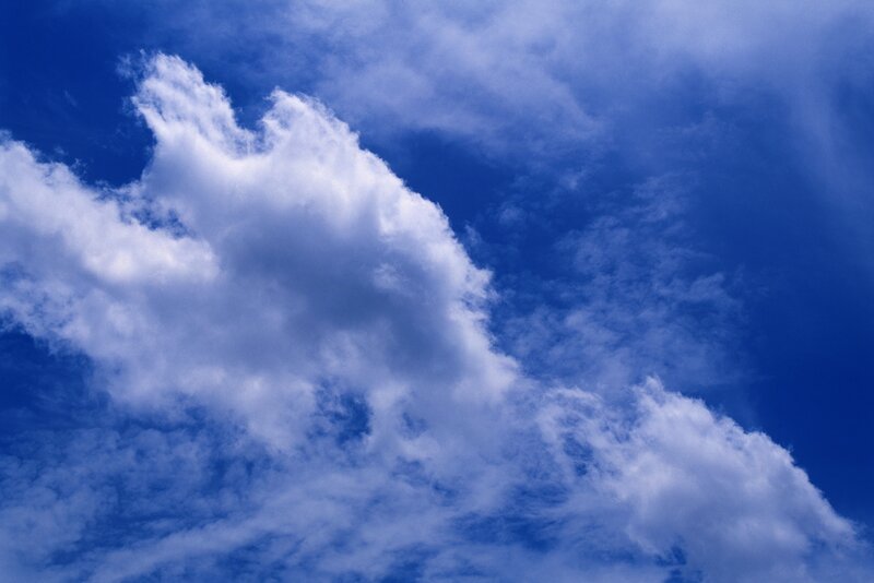 Blue sky with white clouds