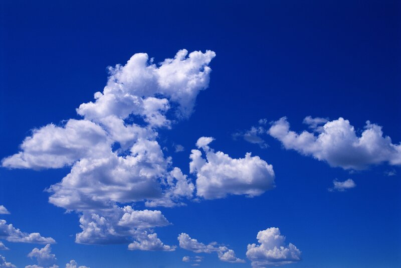 Blue sky with white clouds