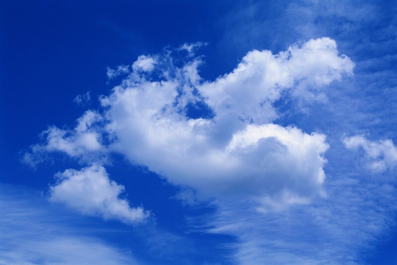 Blue sky with white clouds