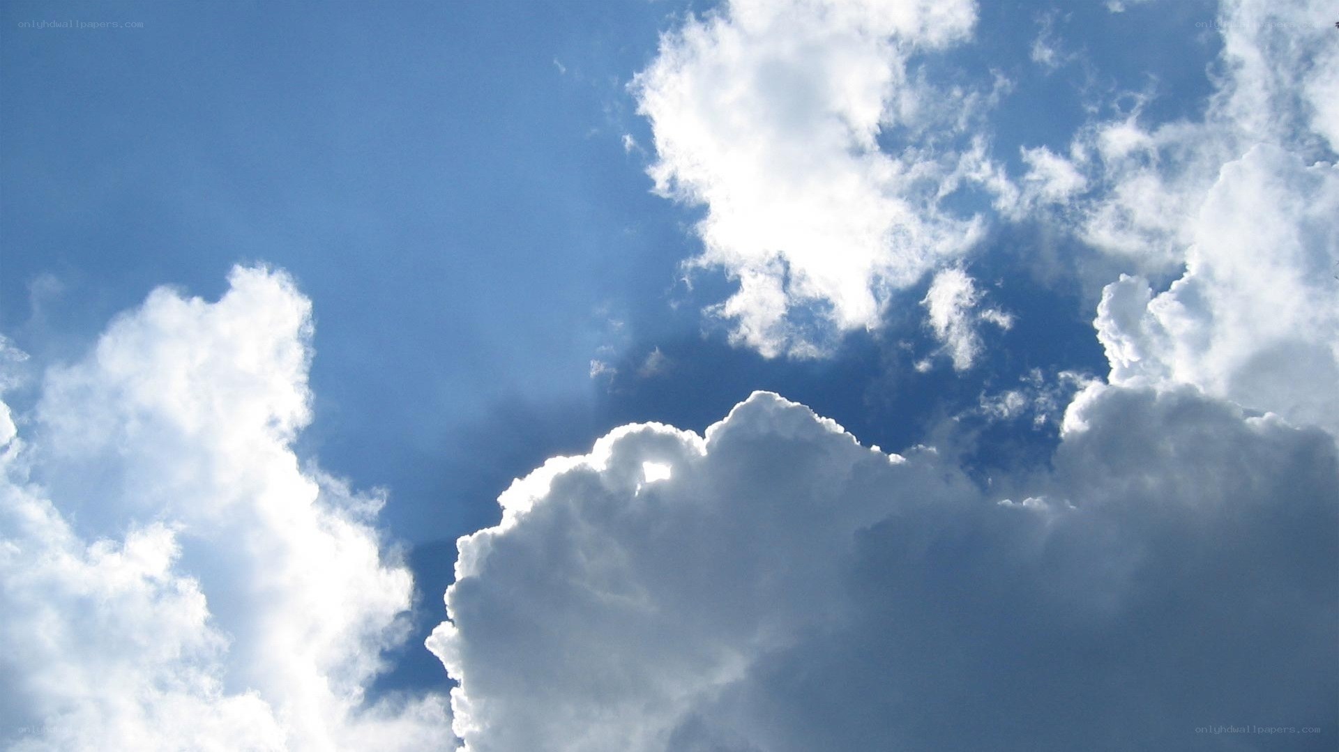 Blue sky with white clouds