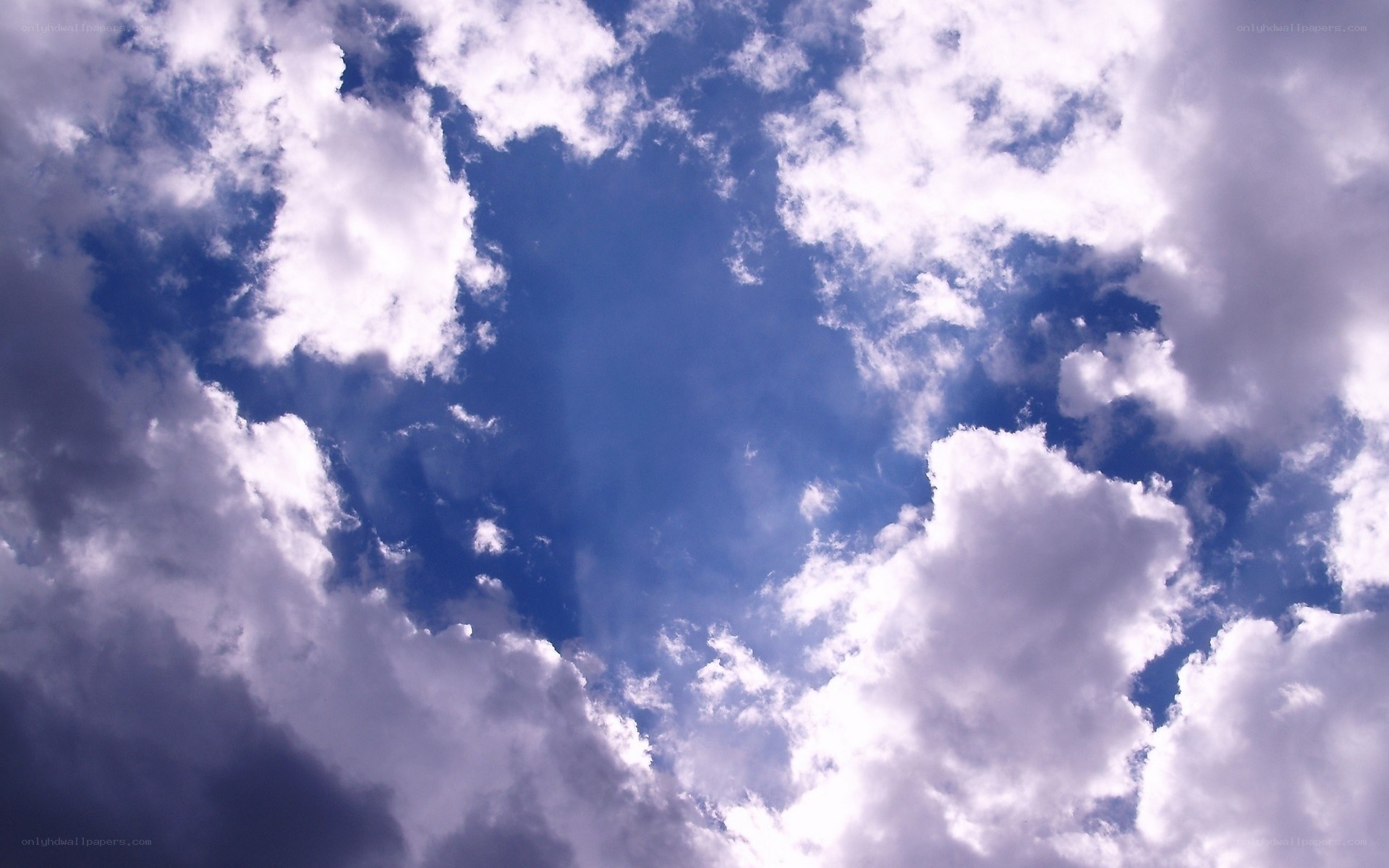 blue sky with white clouds