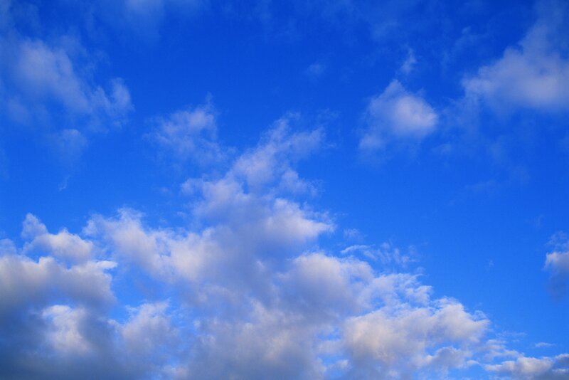 blue sky with white clouds
