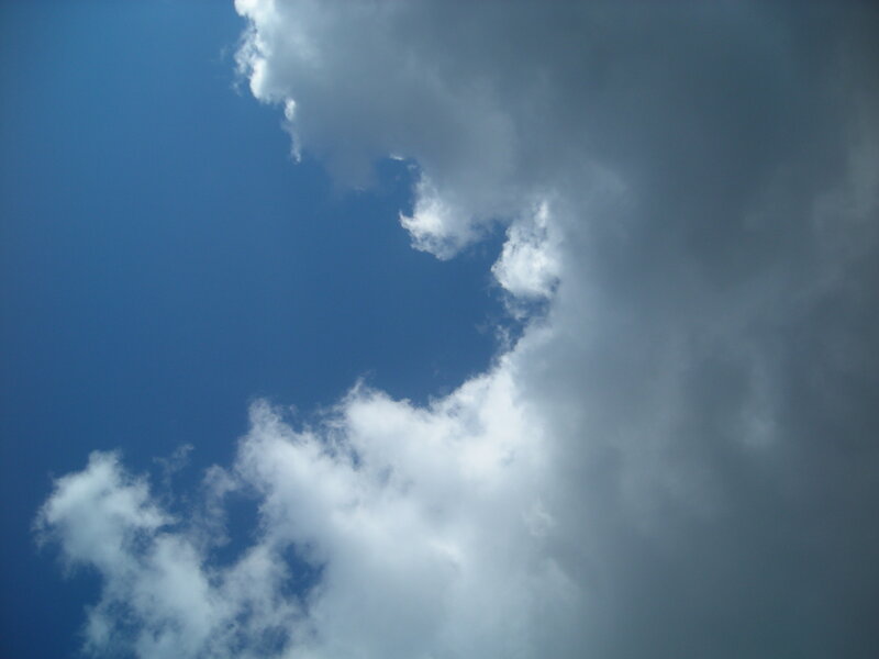 blue sky with white clouds