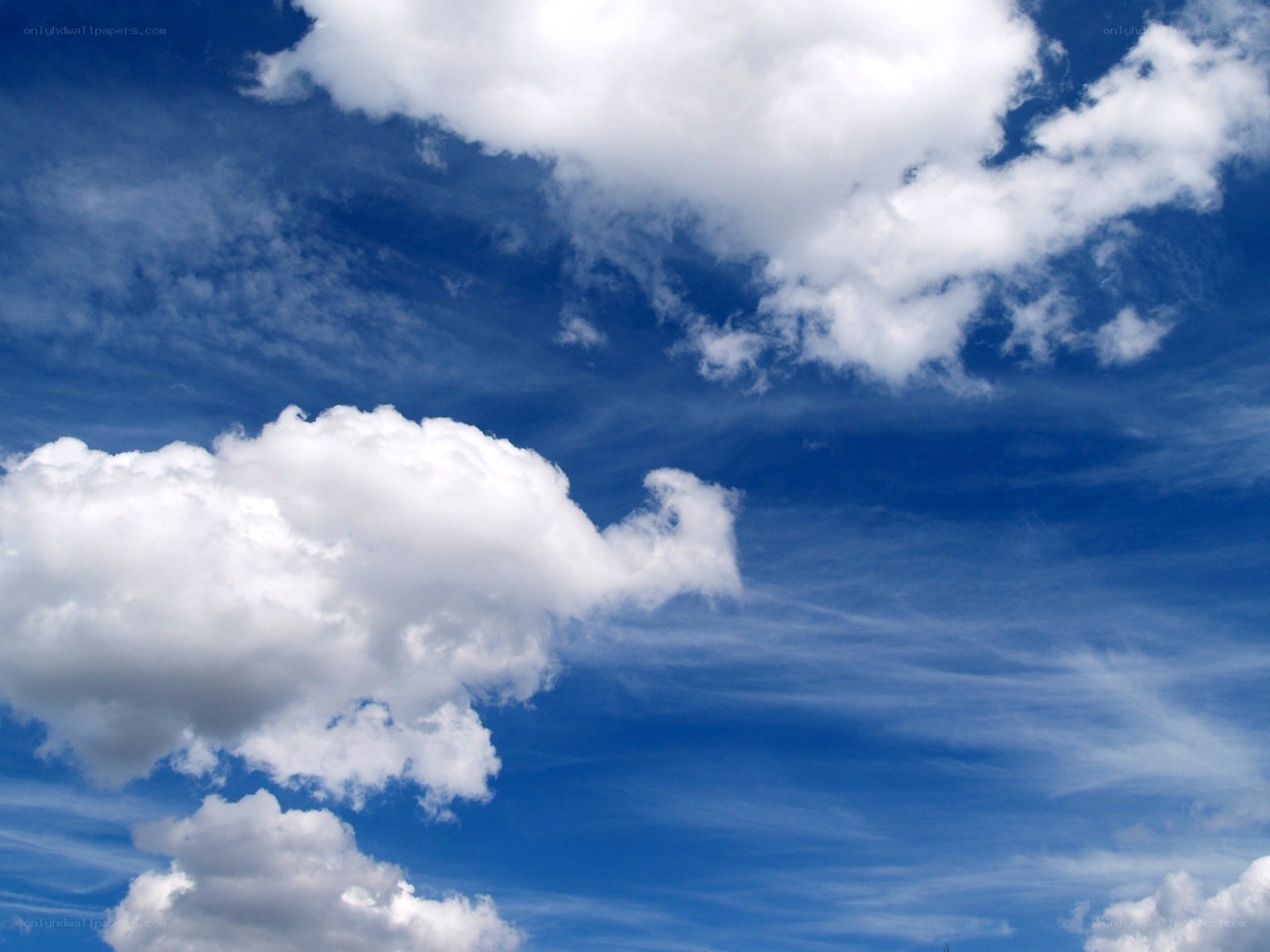 Blue sky with white clouds