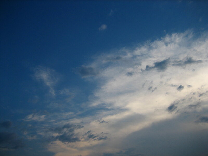 blue sky with white clouds