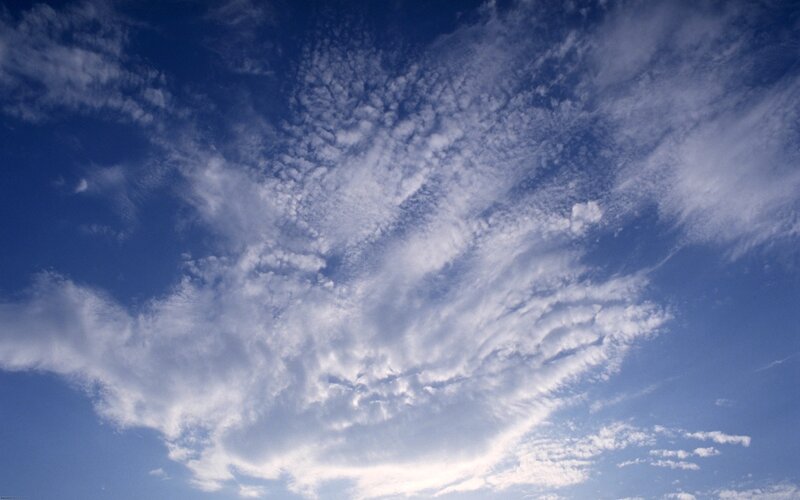 Blue sky with white clouds