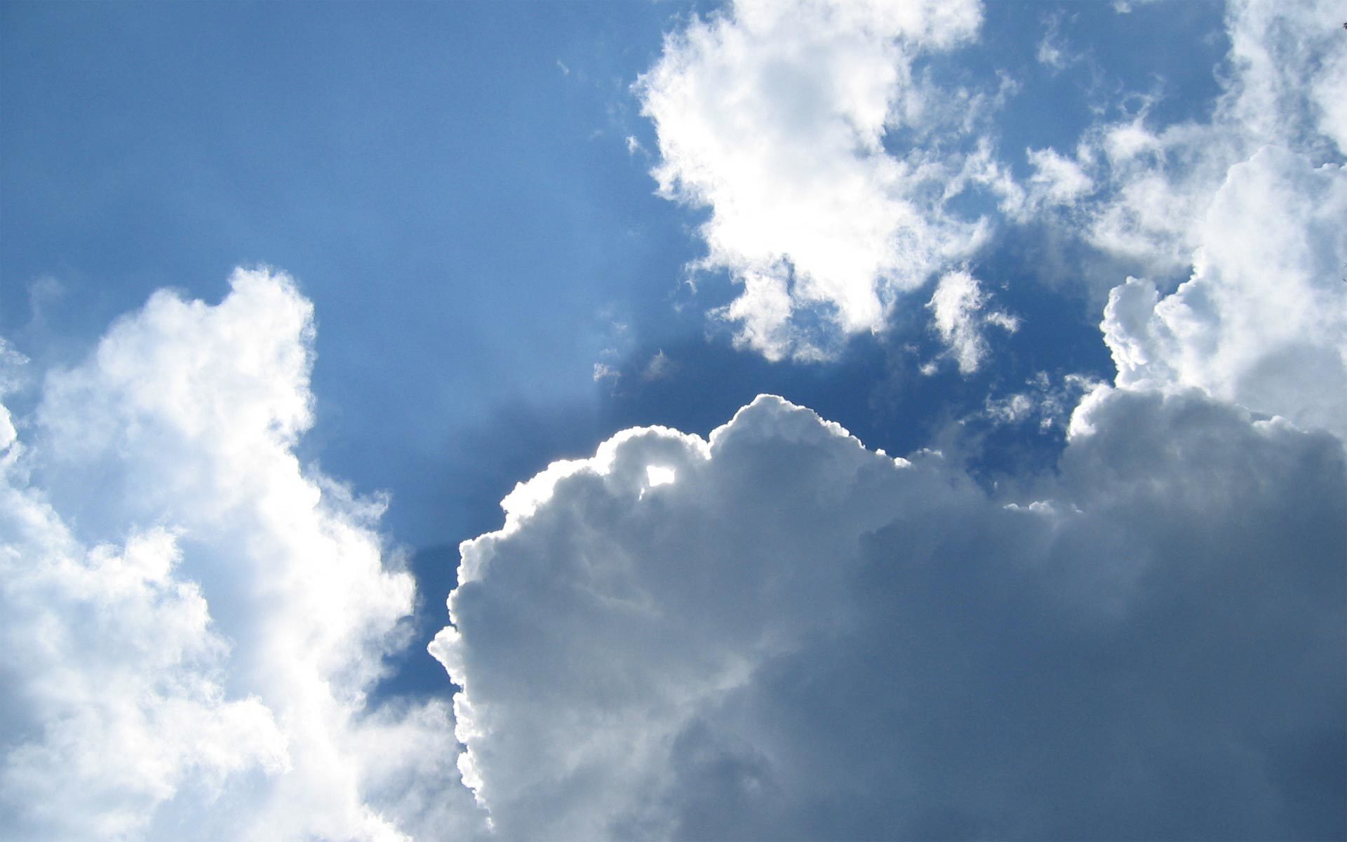 blue sky with white clouds