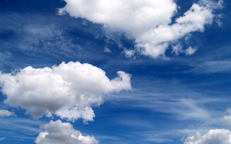 Blue sky with white clouds