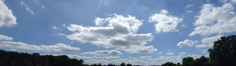 Blue sky with white clouds