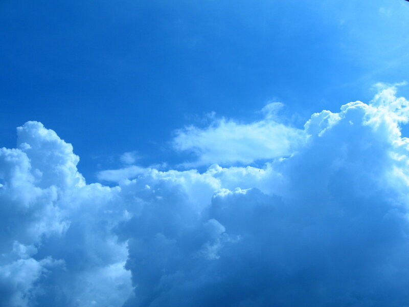 Blue sky with white clouds
