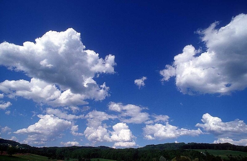 Blue sky with white clouds