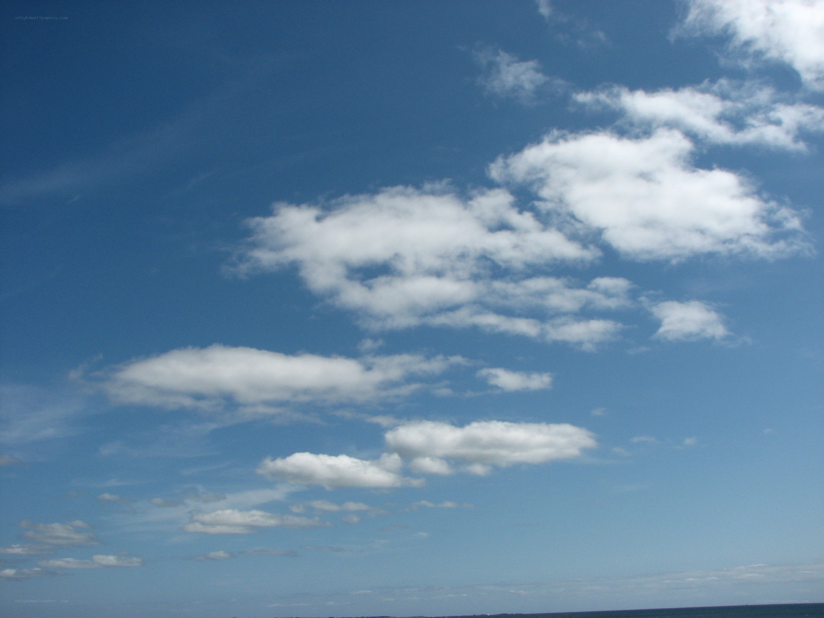 Blue sky with white clouds