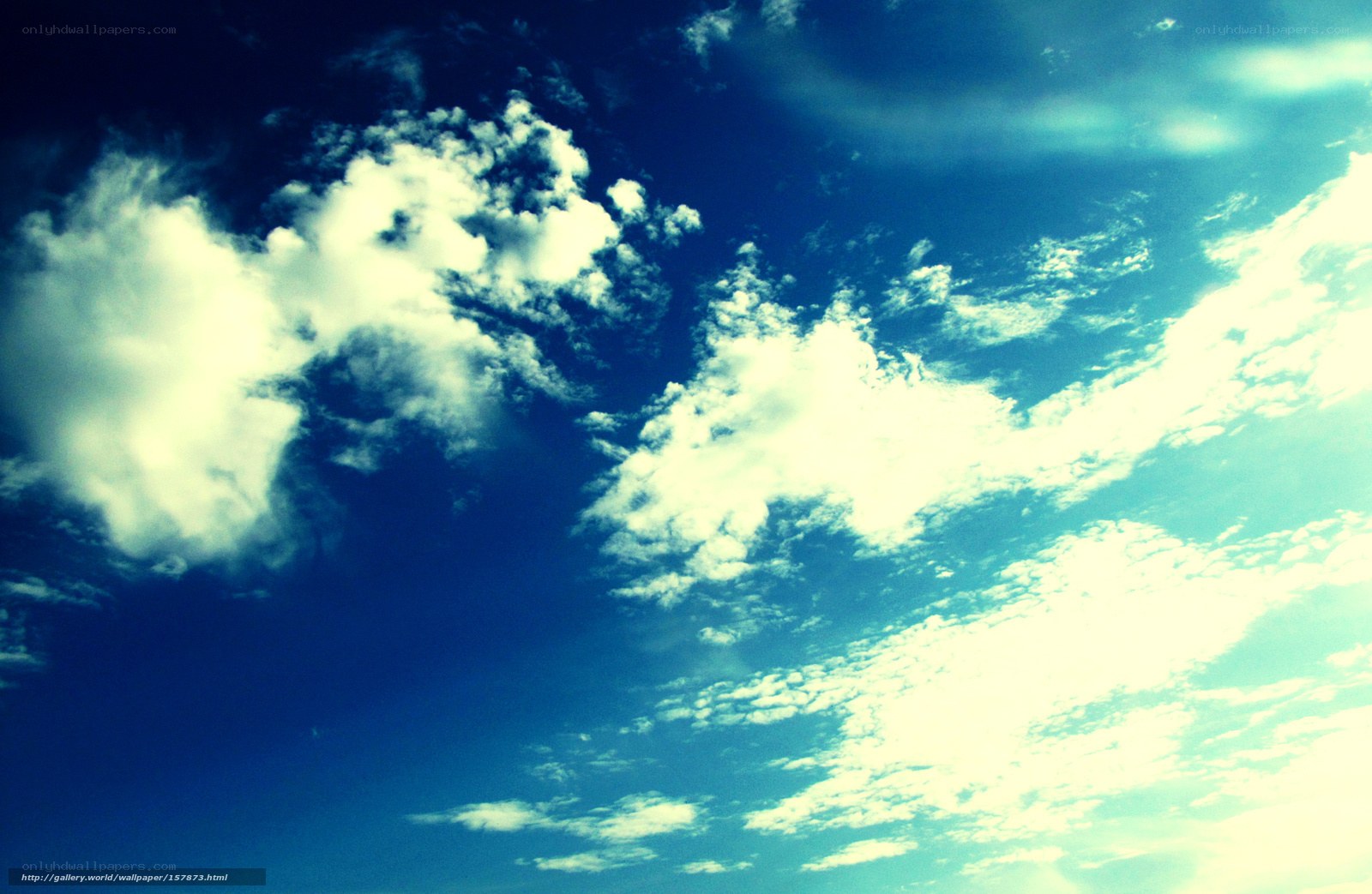 Blue sky with white clouds