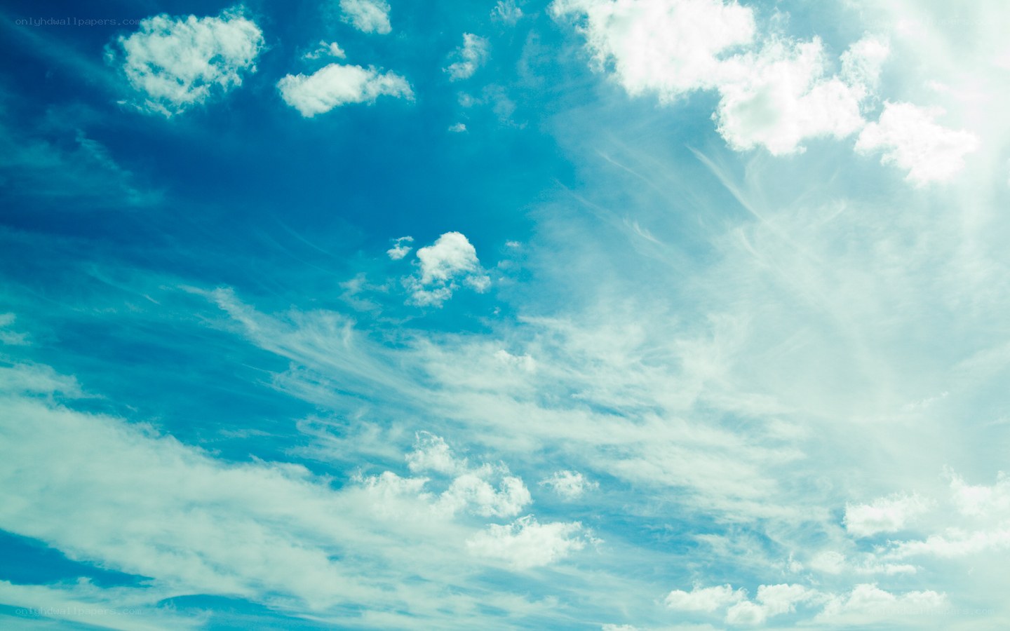 Blue sky with white clouds