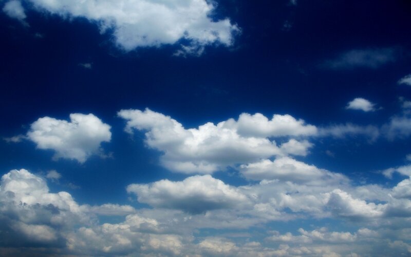 Blue sky with white clouds