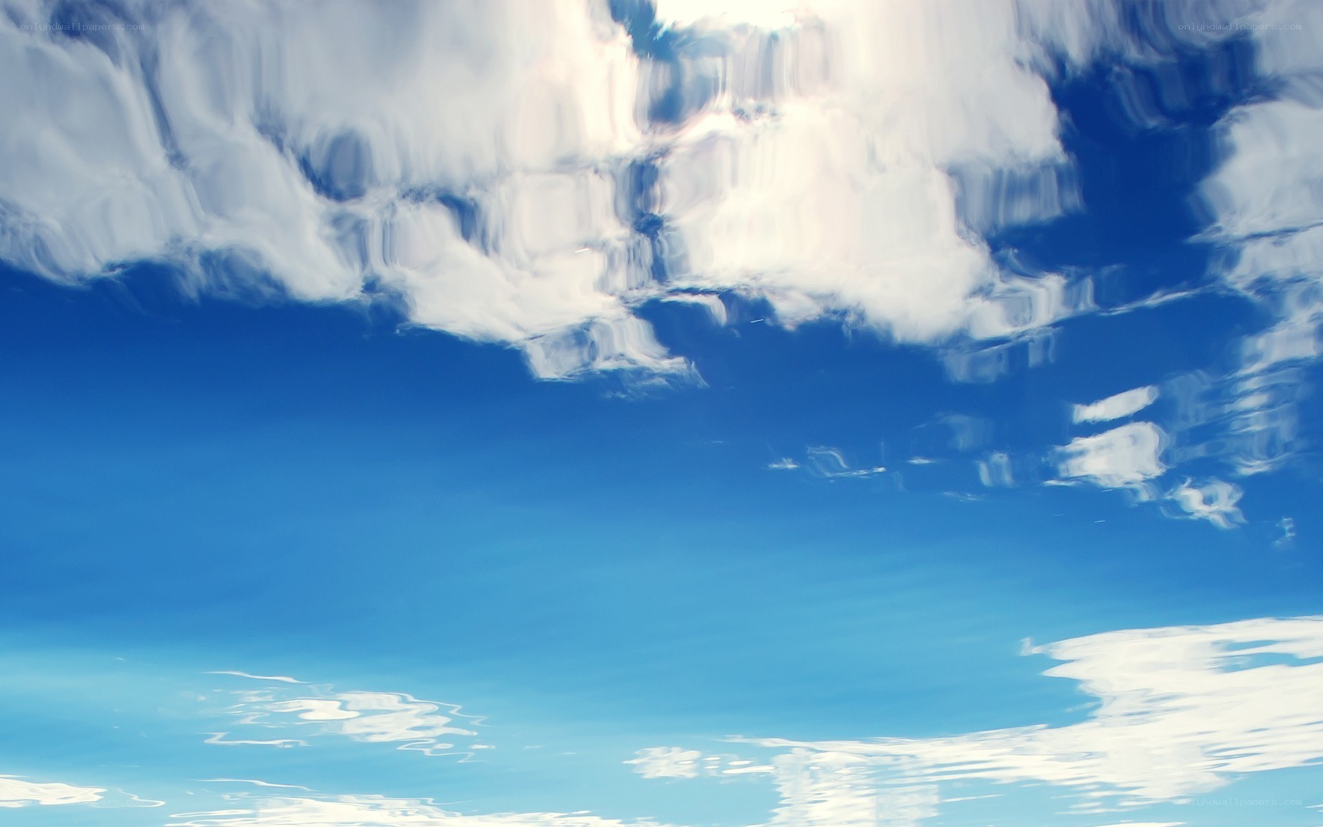 Blue sky with white clouds