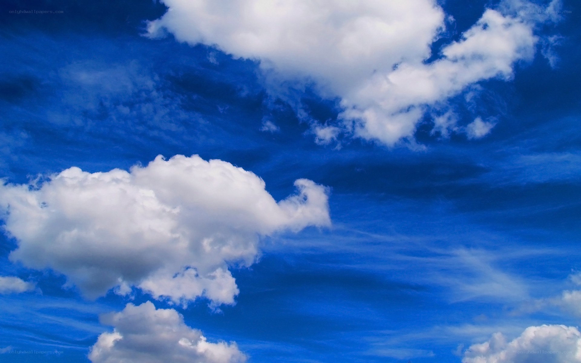 Blue sky with white clouds
