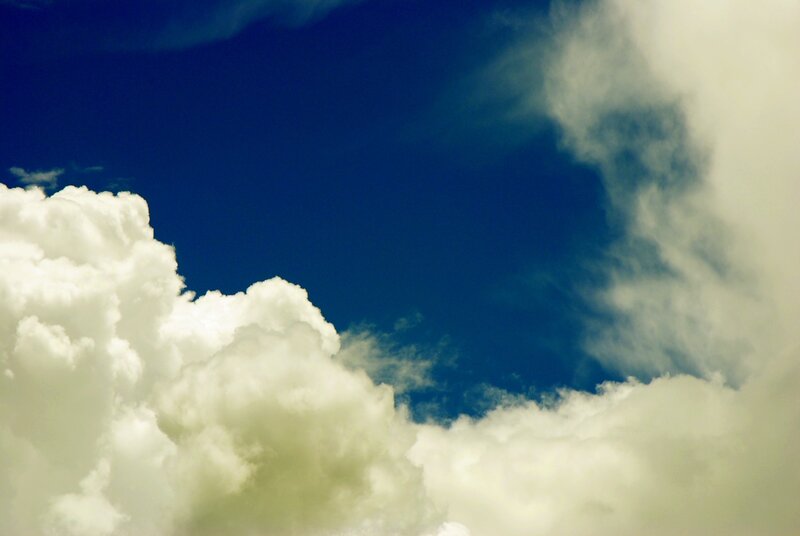 blue sky with white clouds