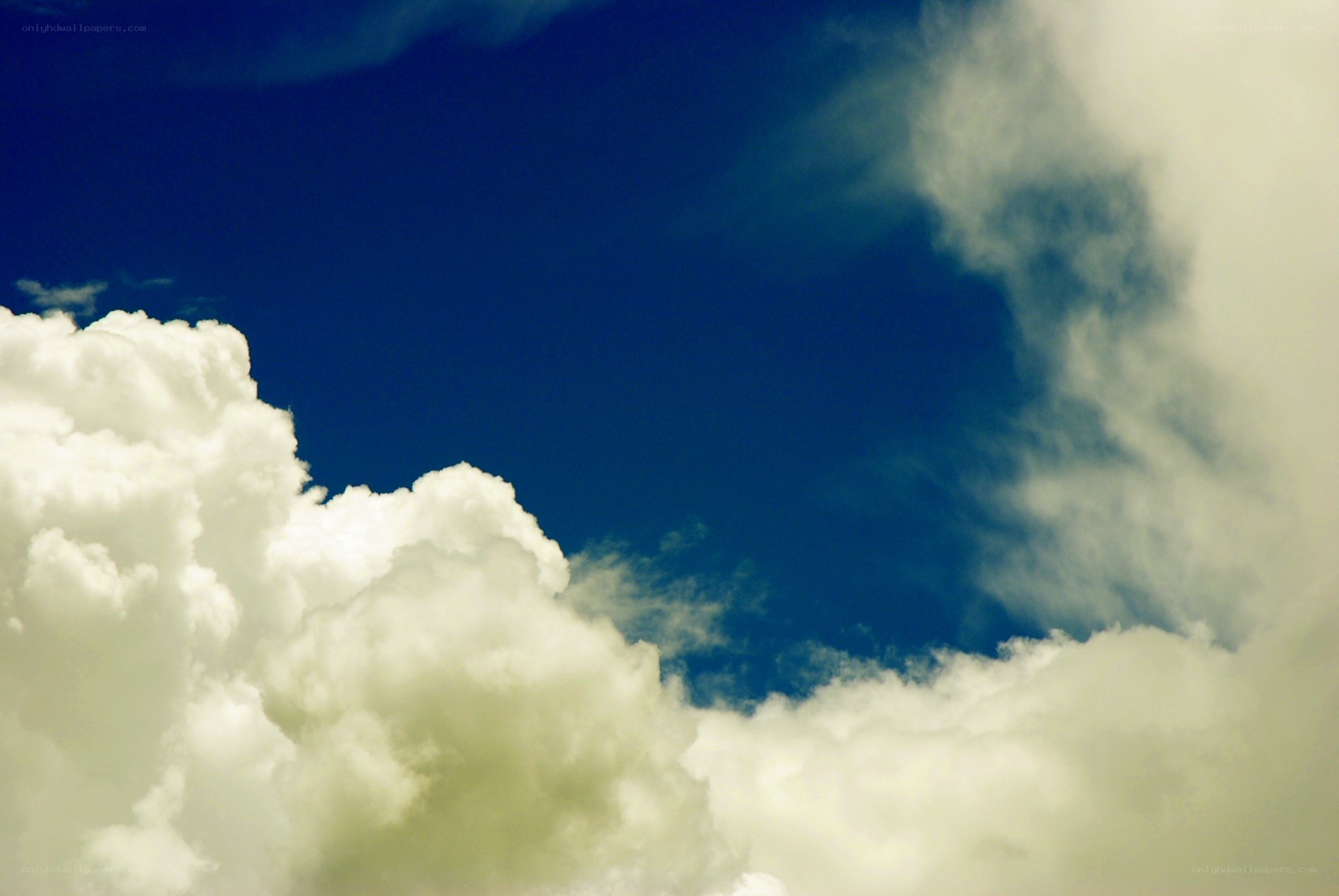 blue sky with white clouds