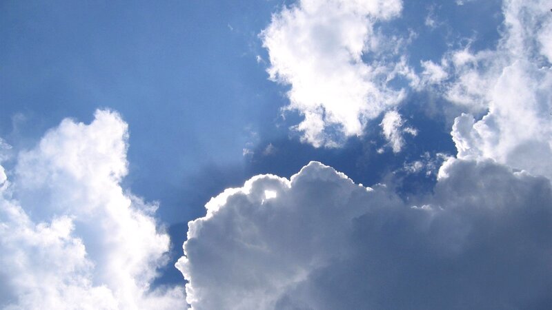 blue sky with white clouds