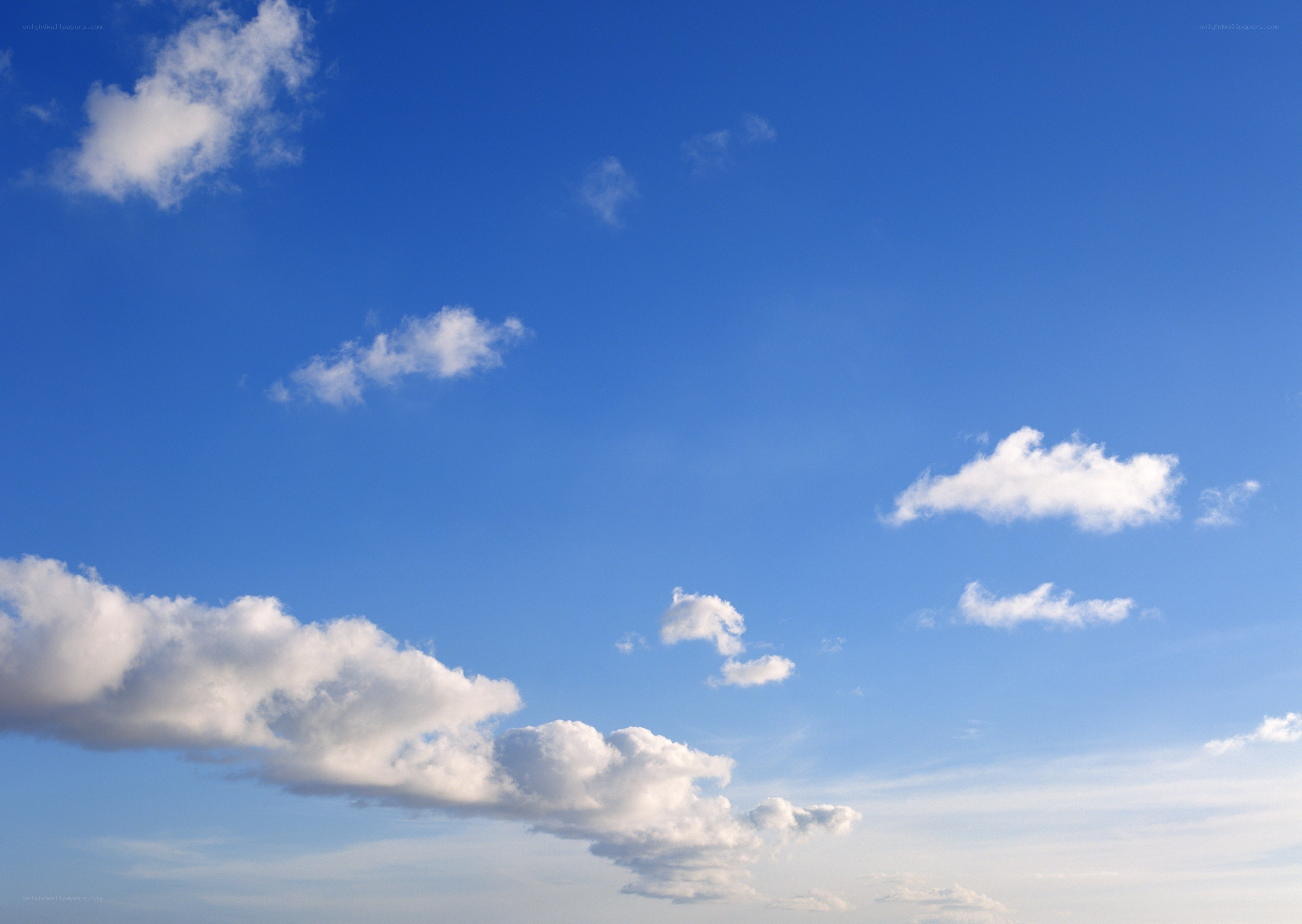 Blue sky with white clouds