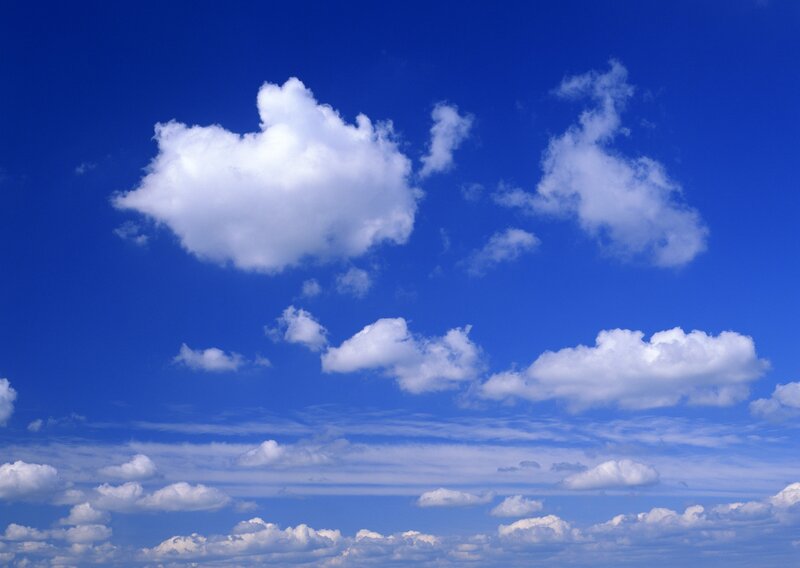 Blue sky with white clouds