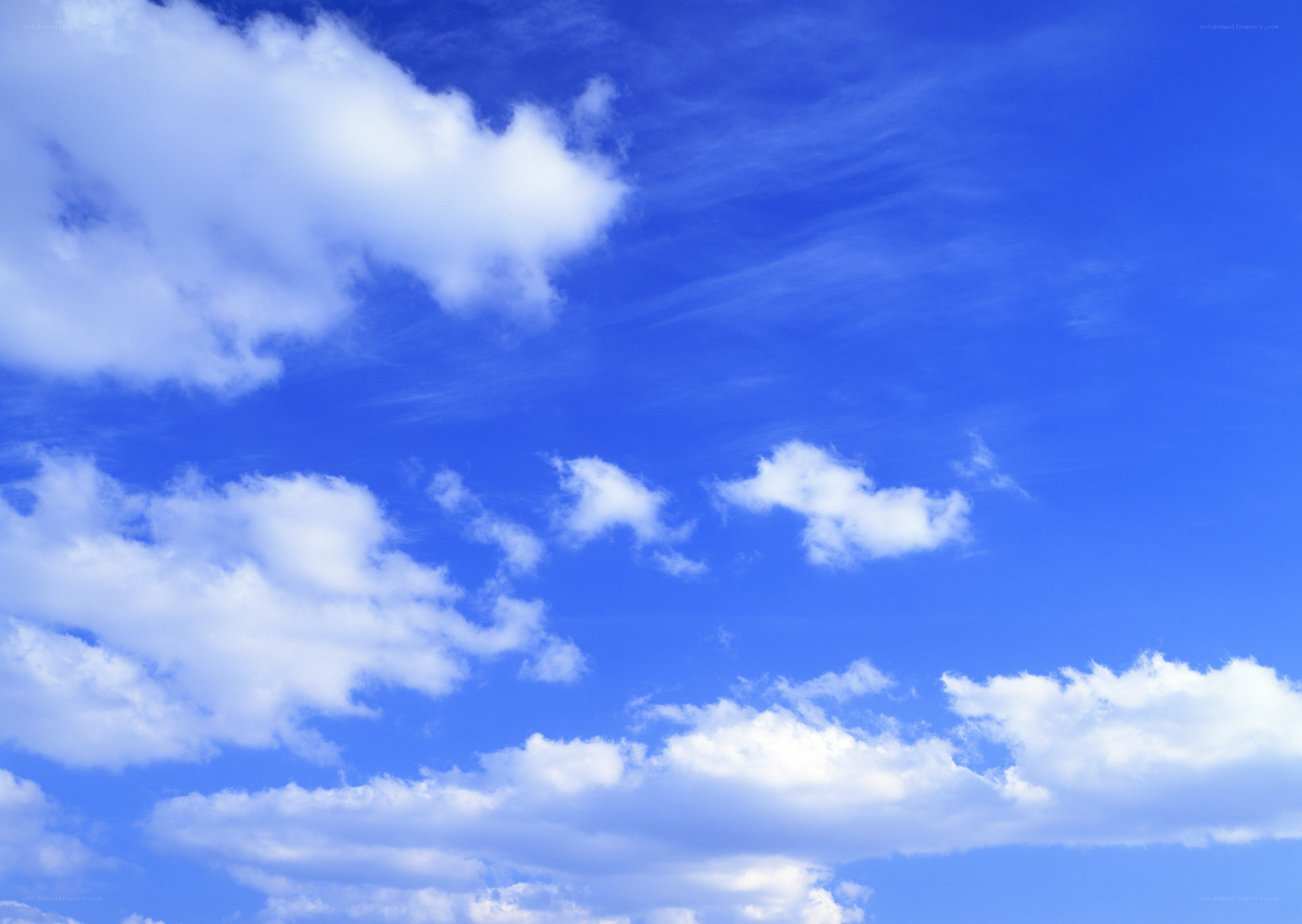 Blue sky with white clouds