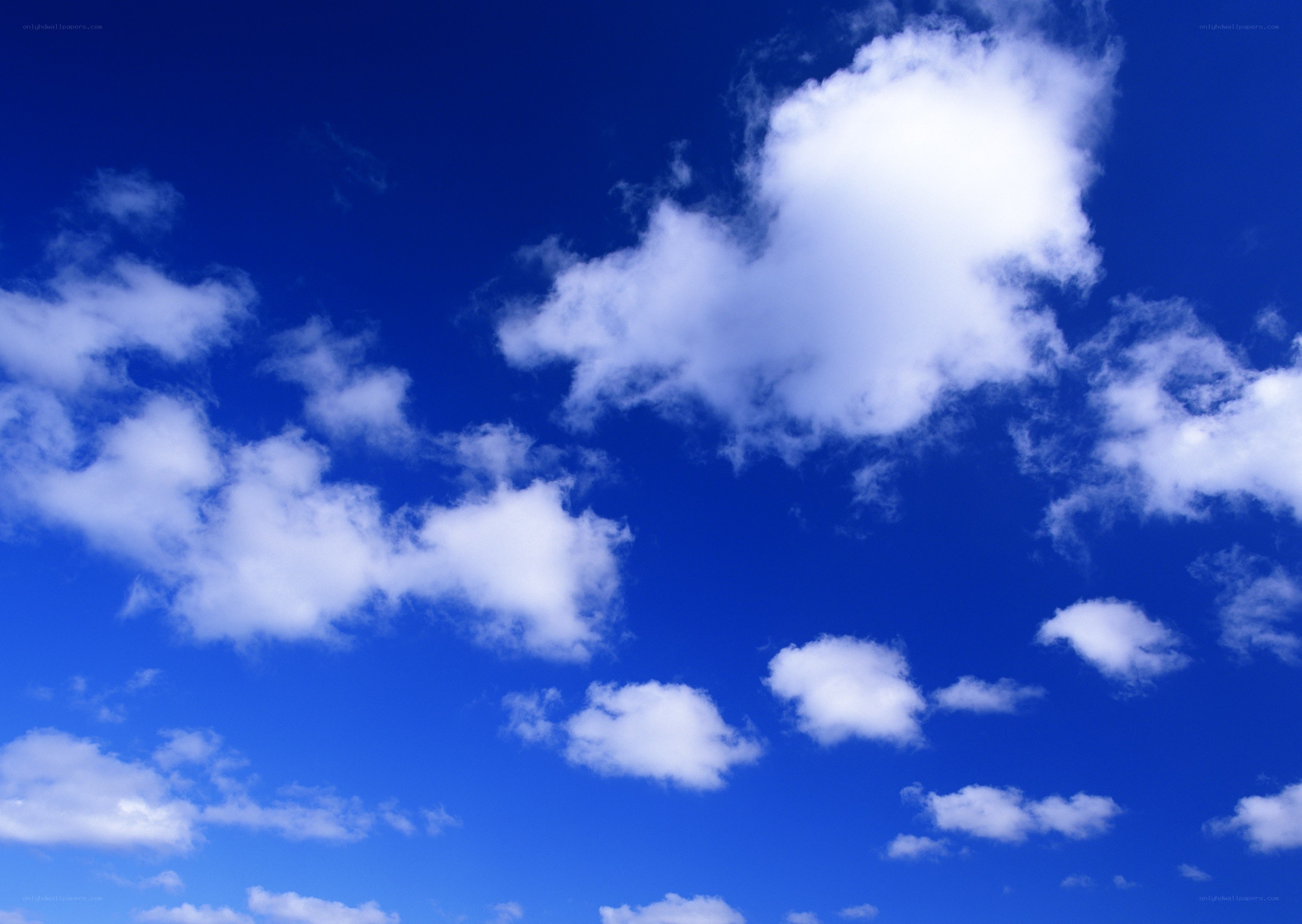 Blue sky with white clouds