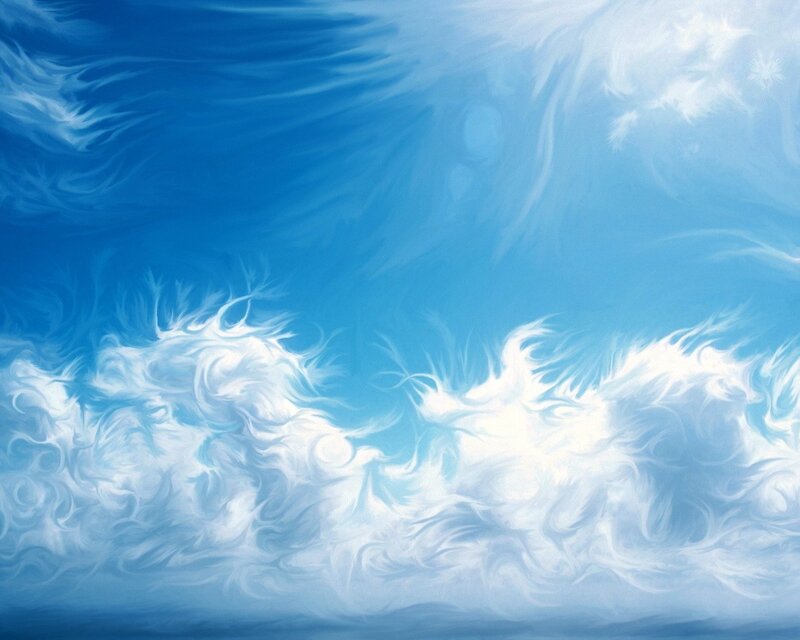 Blue sky with white clouds
