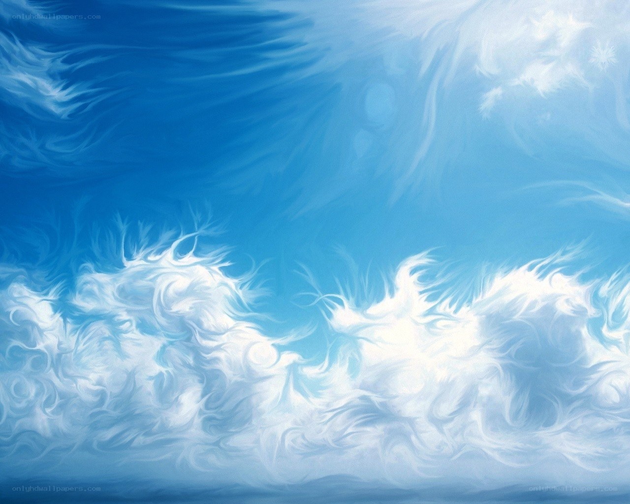 Blue sky with white clouds