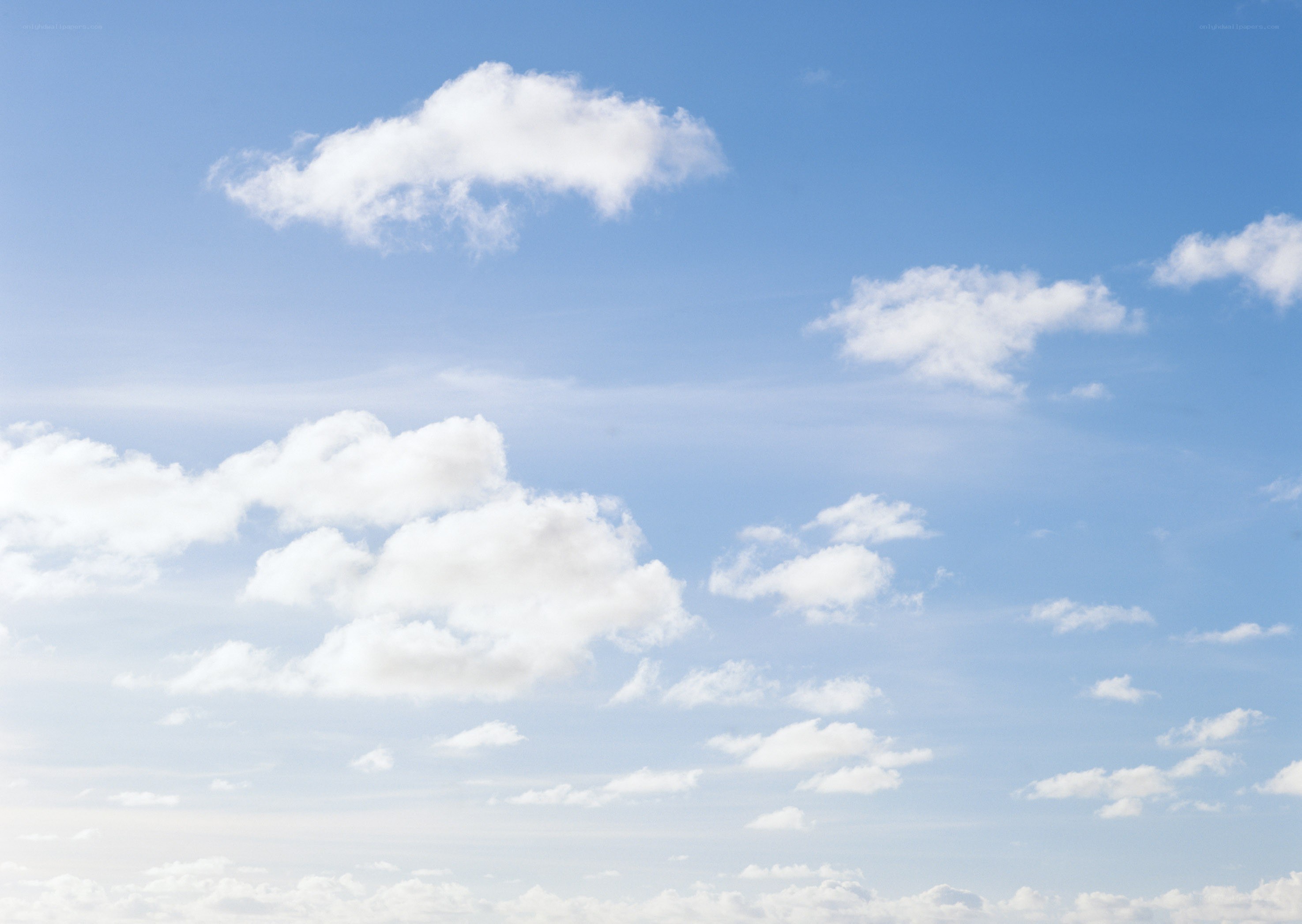 Blue sky with white clouds
