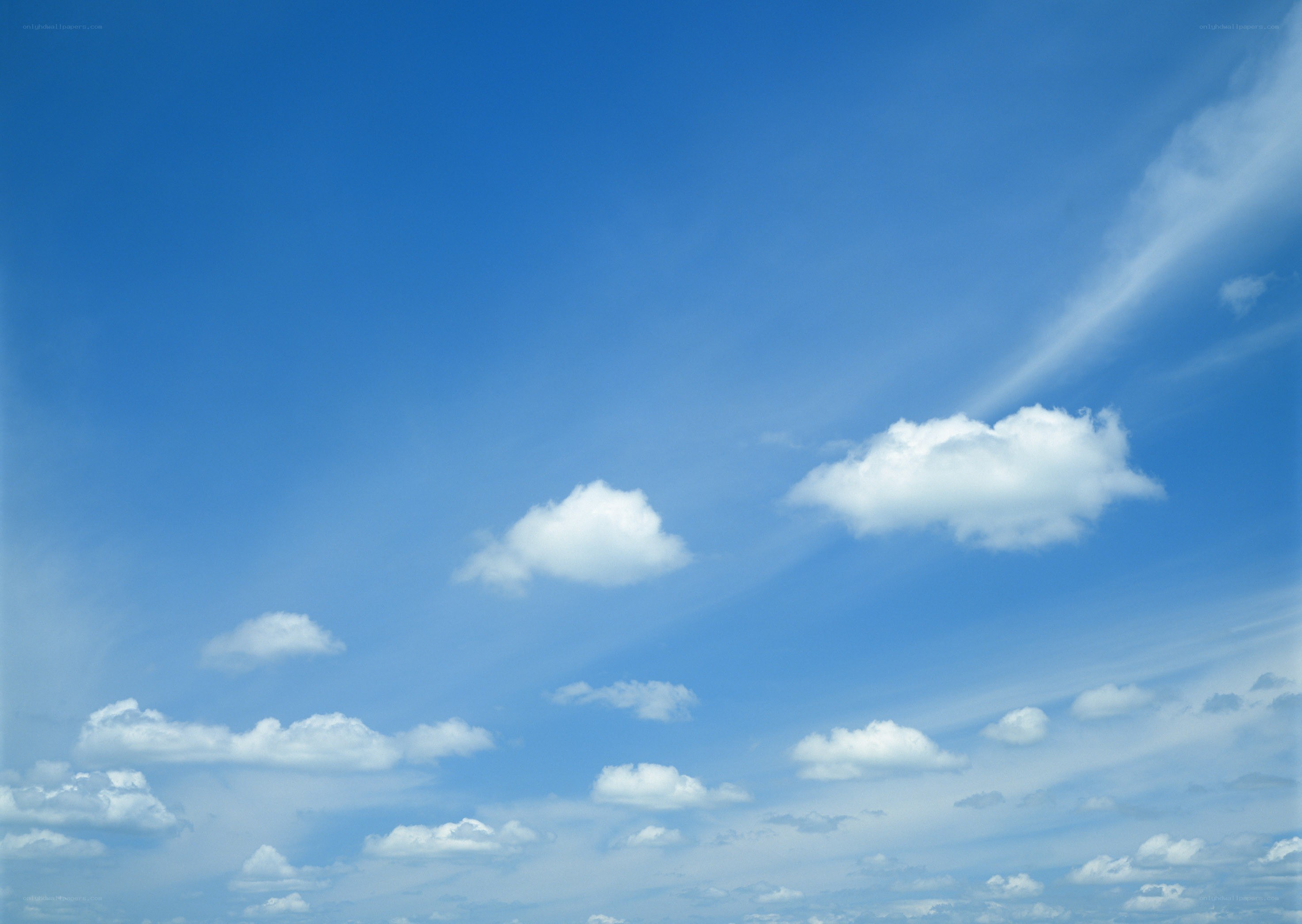 Blue sky with white clouds