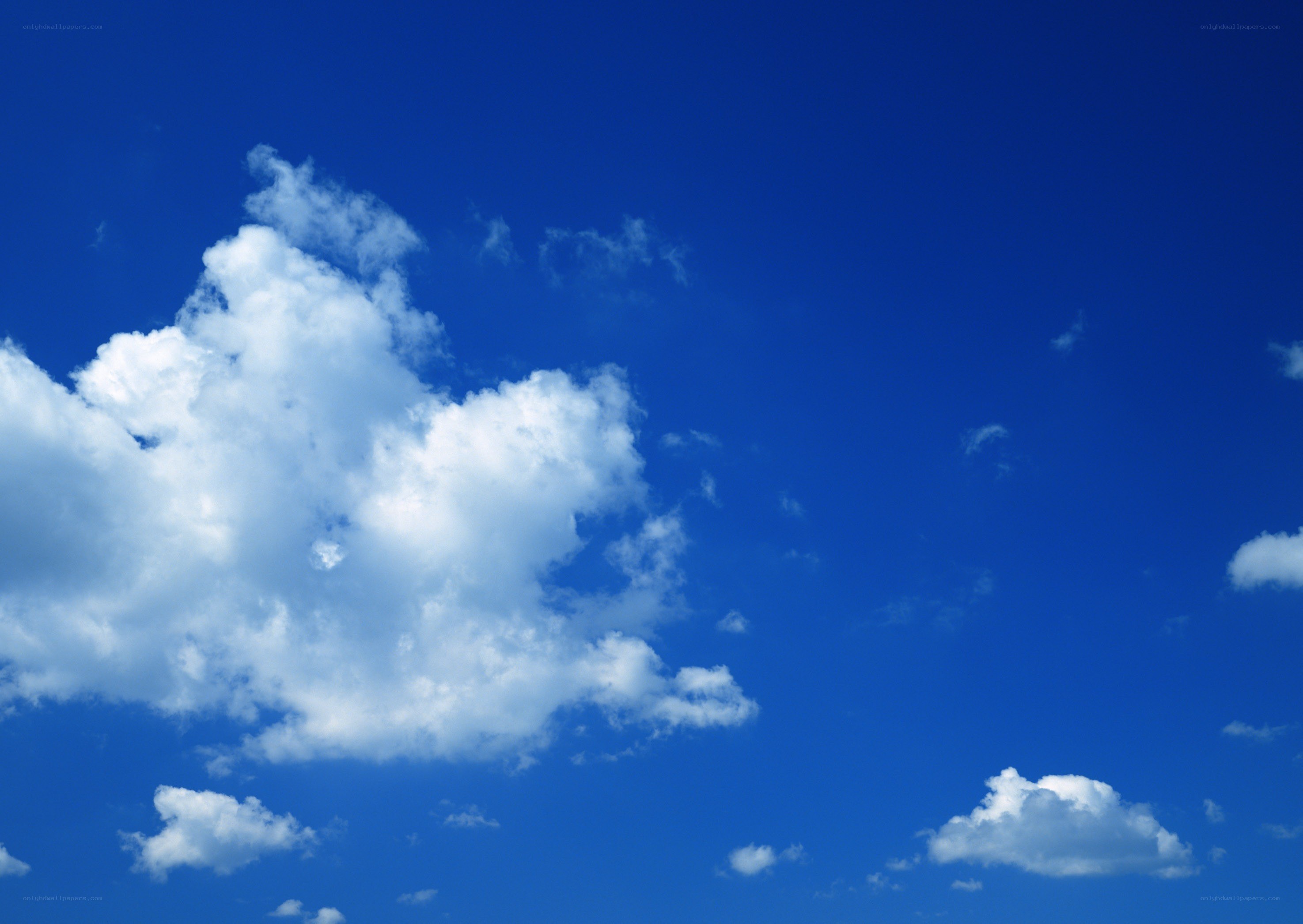 Blue sky with white clouds
