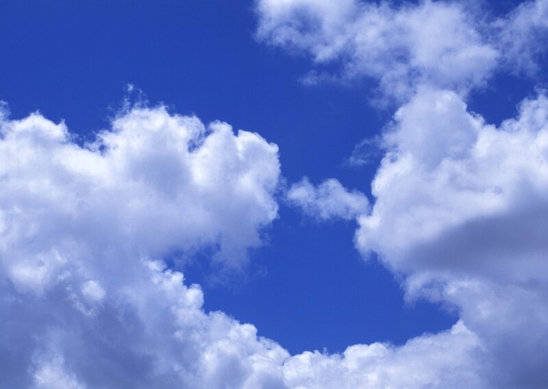 blue sky with white clouds