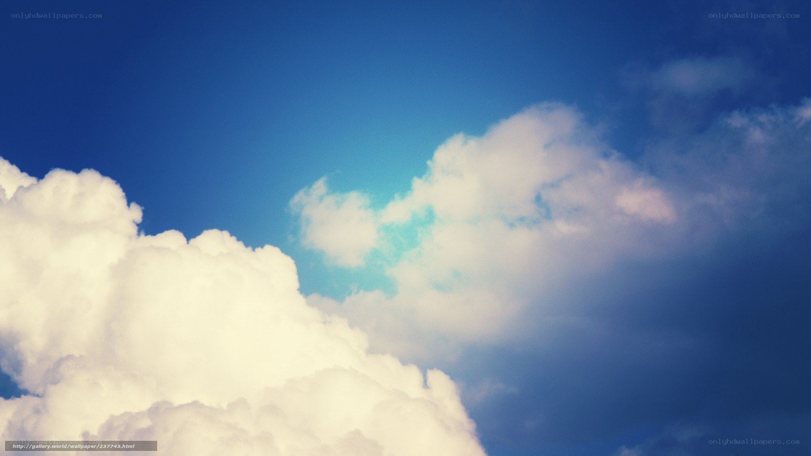 Blue sky with white clouds