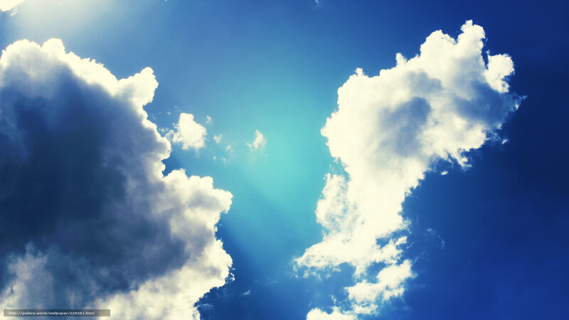 Blue sky with white clouds