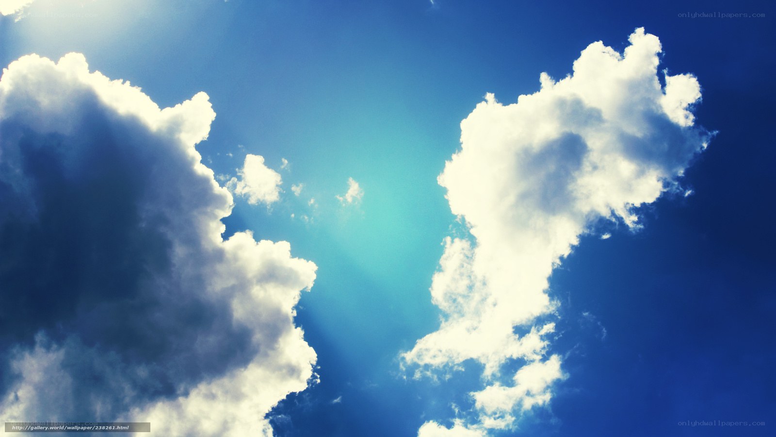 Blue sky with white clouds
