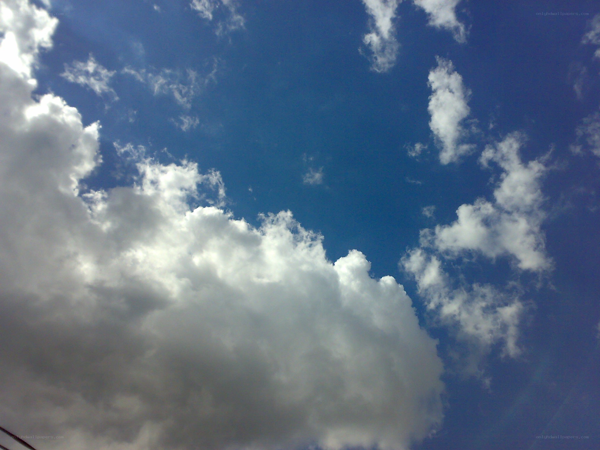 blue sky with white clouds