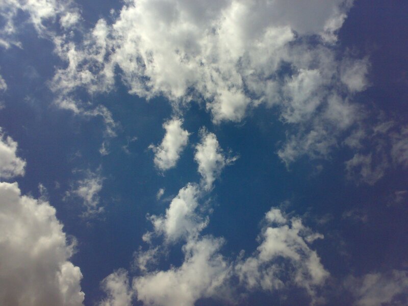 blue sky with white clouds