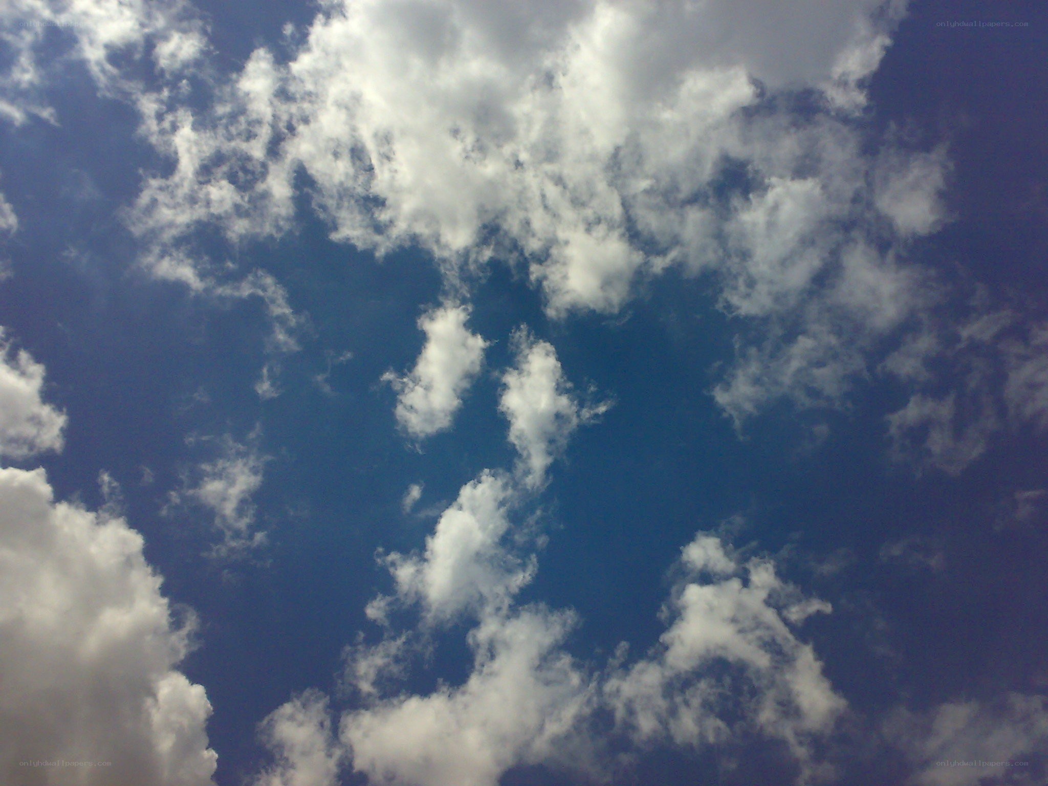 blue sky with white clouds