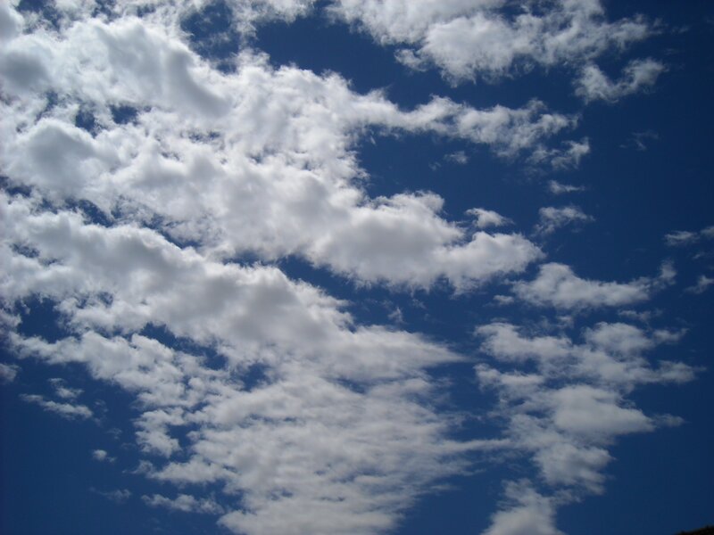 Blue sky with white clouds