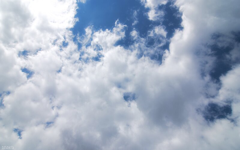 blue sky with white clouds