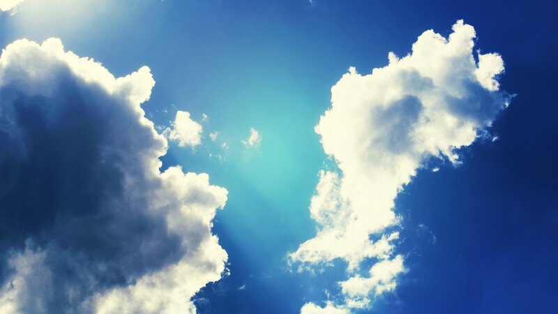 blue sky with white clouds